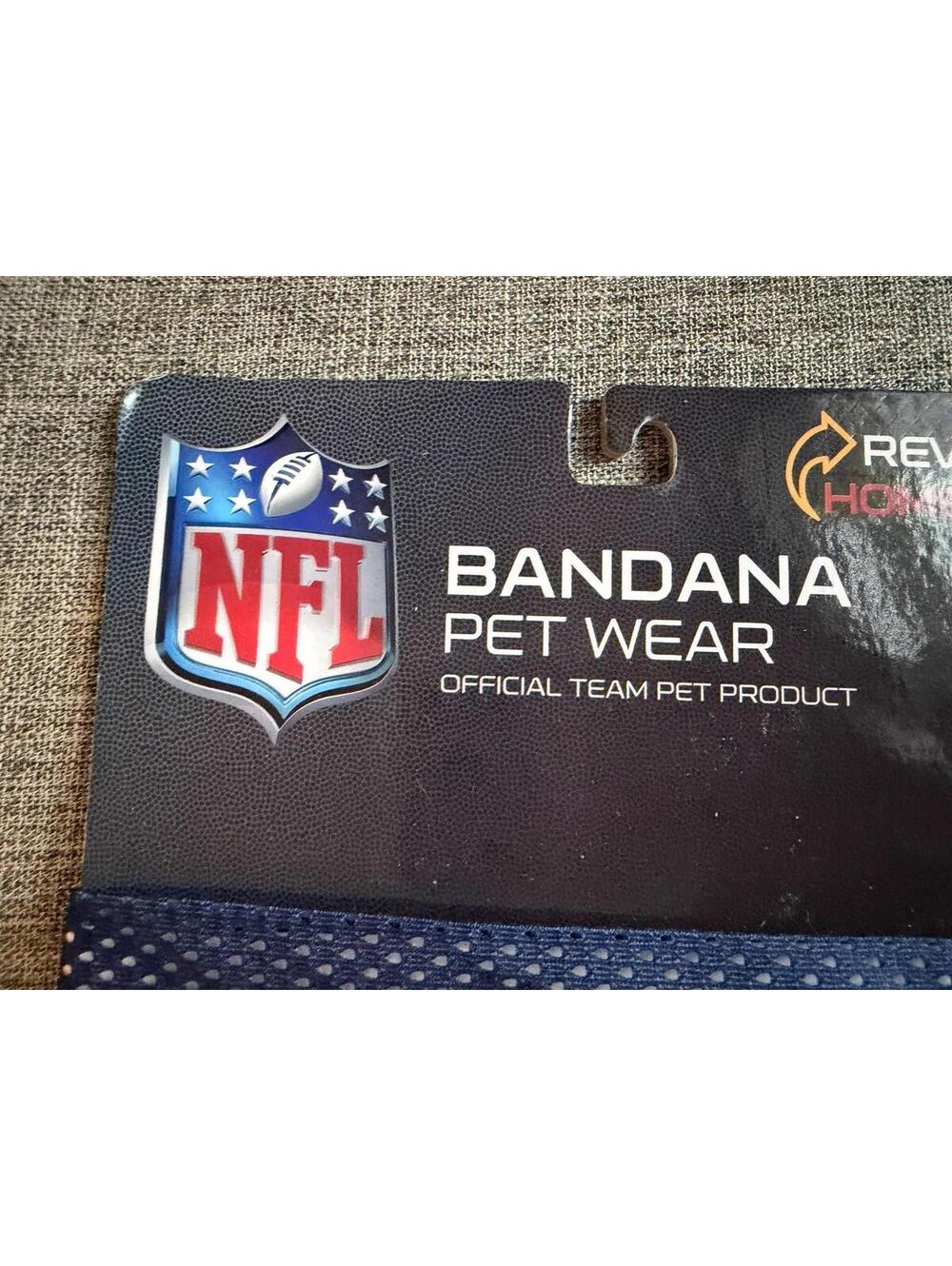 NFL New England Patriots Pet Bandana Reversible Home And Away Size L/XL NEW - Picture 3 of 5